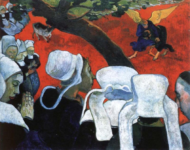 Paul Gauguin the vision after the sermon oil painting picture